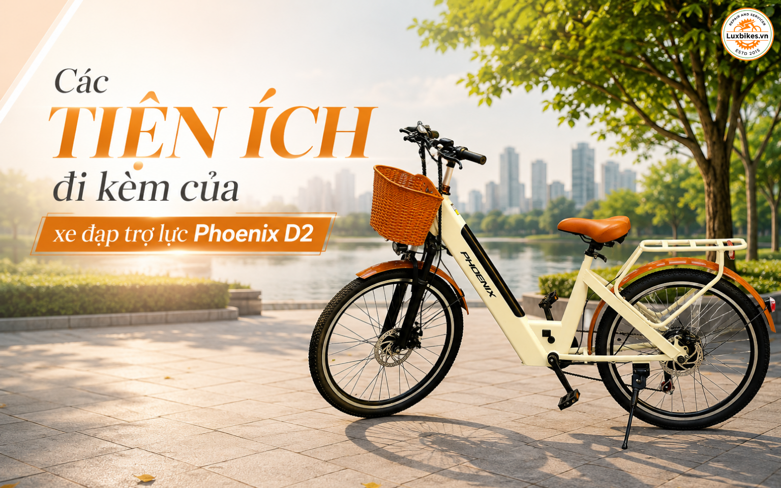 Xe đạp trợ lực Phoenix D2 9 Các tiện ích đi kèm của xe đạp trợ lực Phoenix D2