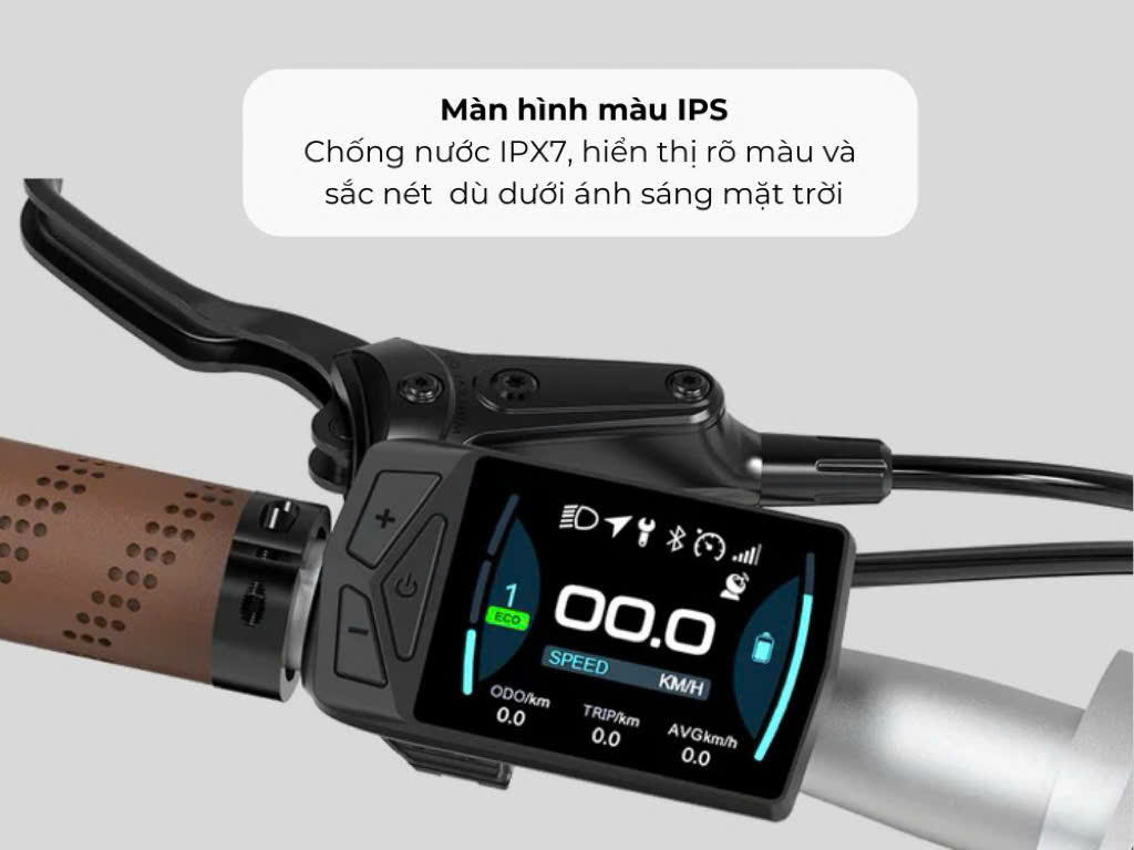 Màn hình màu IPS xe Ado A20 carbon