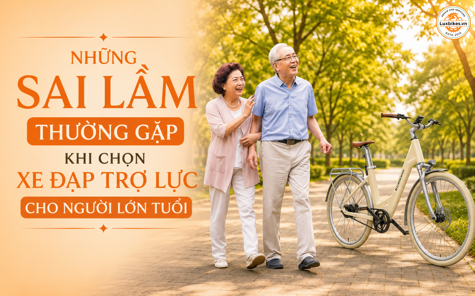 Những sai lầm thường gặp khi chọn xe đạp trợ lực cho người lớn tuổi