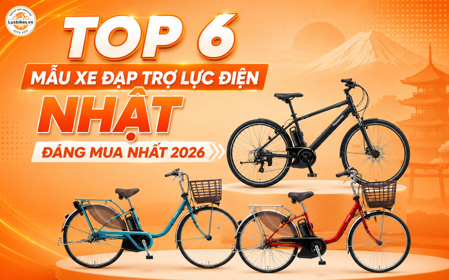 Top 6 mẫu xe đạp trợ lực điện Nhật đáng mua nhất 2026