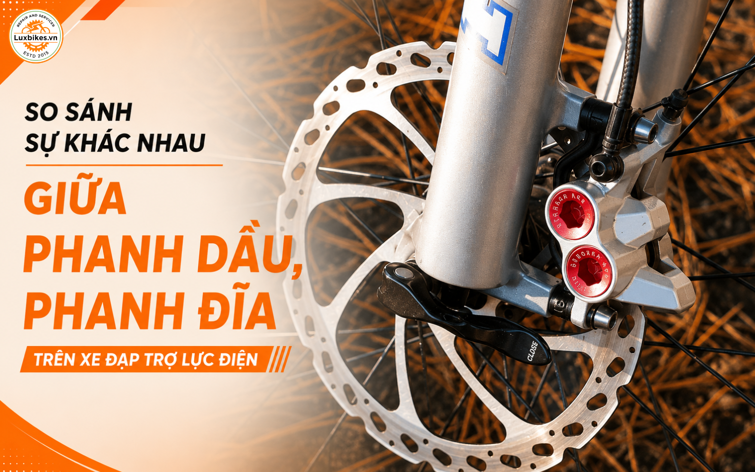 So sánh sự khác nhau giữa phanh dầu, phanh đĩa trên xe đạp trợ lực điện