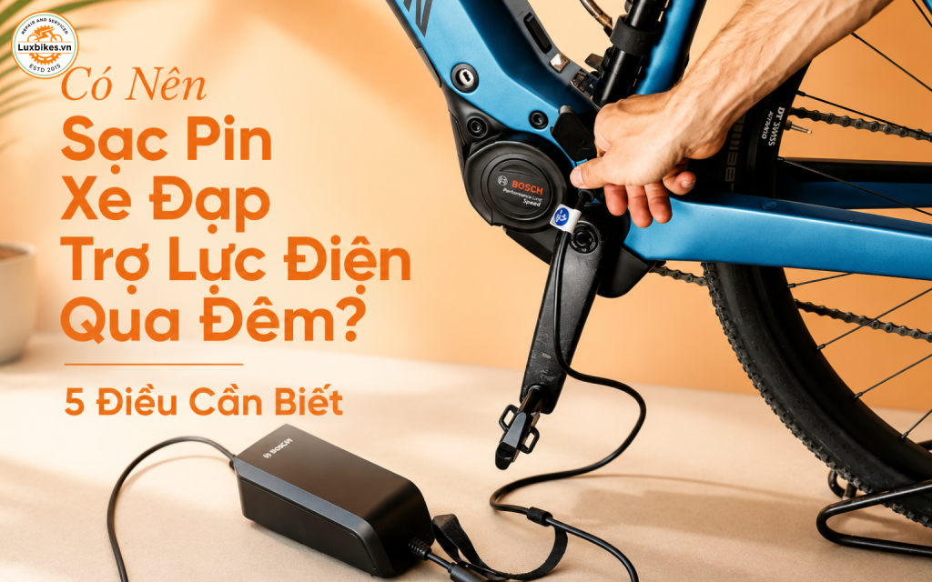 Có Nên Sạc Pin Xe Đạp Trợ Lực Điện Qua Đêm? 5 Điều Cần Biết