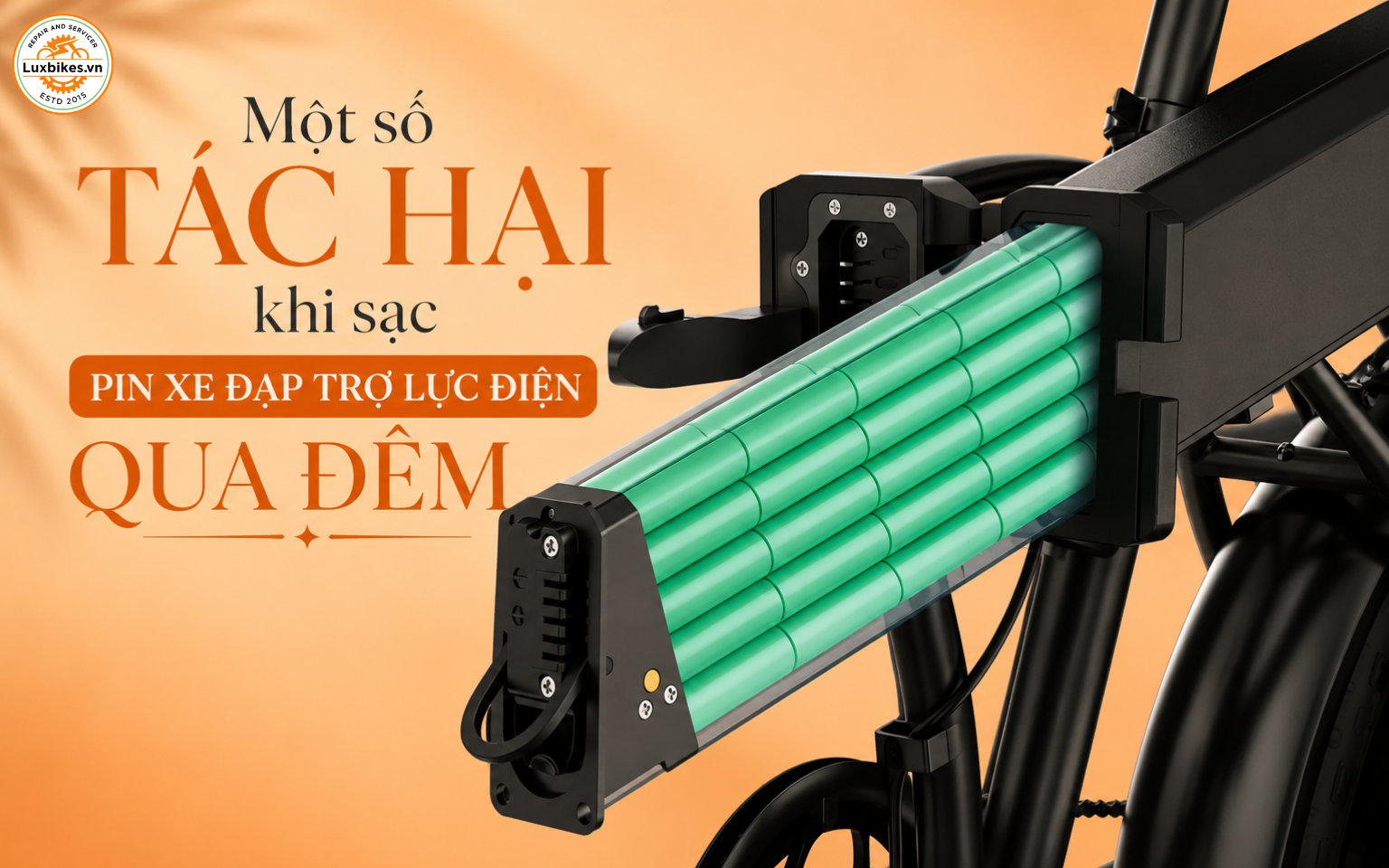 Một số tác hại khi sạc pin xe đạp trợ lực điện qua đêm