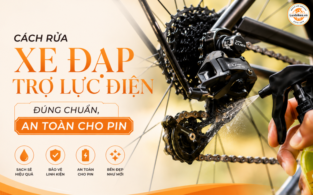 Cách Rửa Xe Đạp Trợ Lực Điện Đúng Chuẩn, An Toàn Cho Pin 1 Cách Rửa Xe Đạp Trợ Lực Điện Đúng Chuẩn, An Toàn Cho Pin