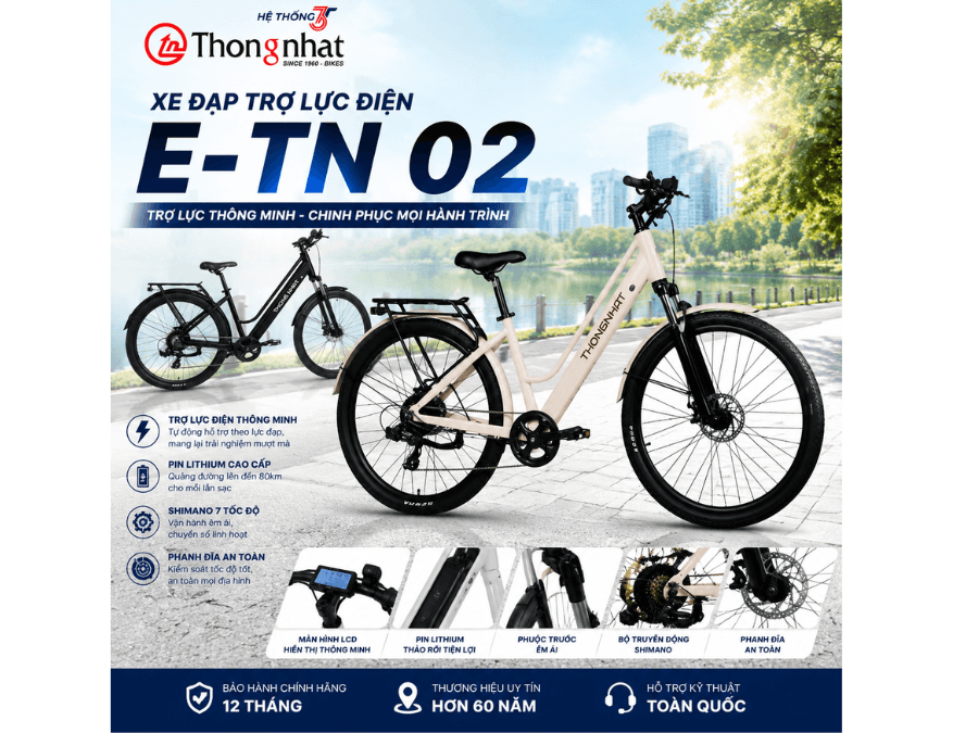 Xe đạp trợ lực điện Thống Nhất E-TN02 3 Xe Dap Tro Luc Dien E Tn 02 3