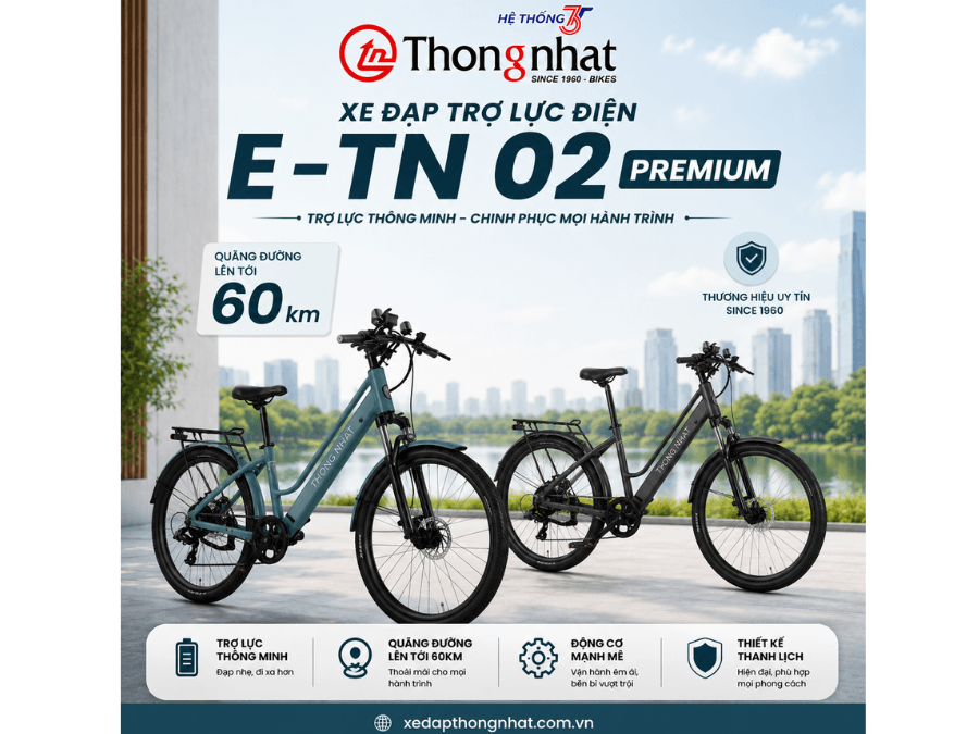 Xe đạp trợ lực Thống Nhất E-TN 02 PREMIUM 4 Xe Dap Tro Luc Dien E Tn 02 Premium 1