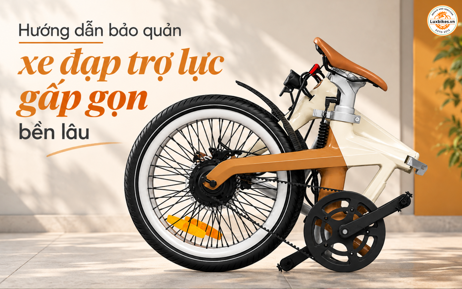 Hướng dẫn bảo quản xe đạp trợ lực gấp gọn bền lâu