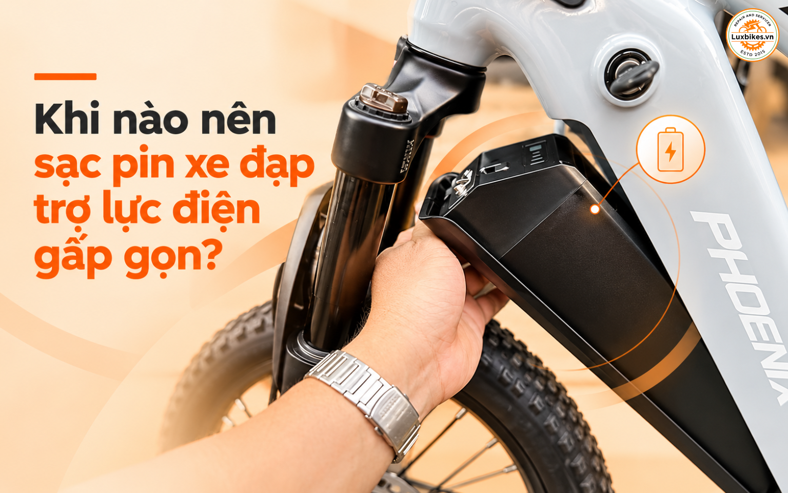 Khi nào nên sạc pin xe đạp trợ lực điện gấp gọn?