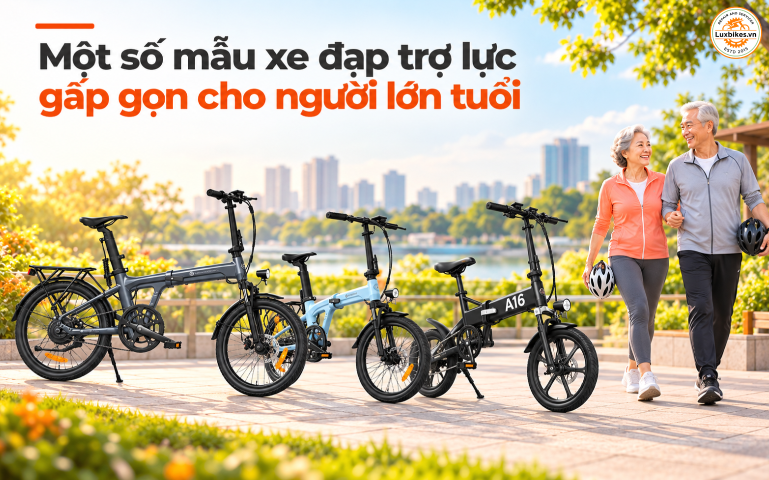 Một số mẫu xe đạp trợ lực gấp gọn cho người lớn tuổi