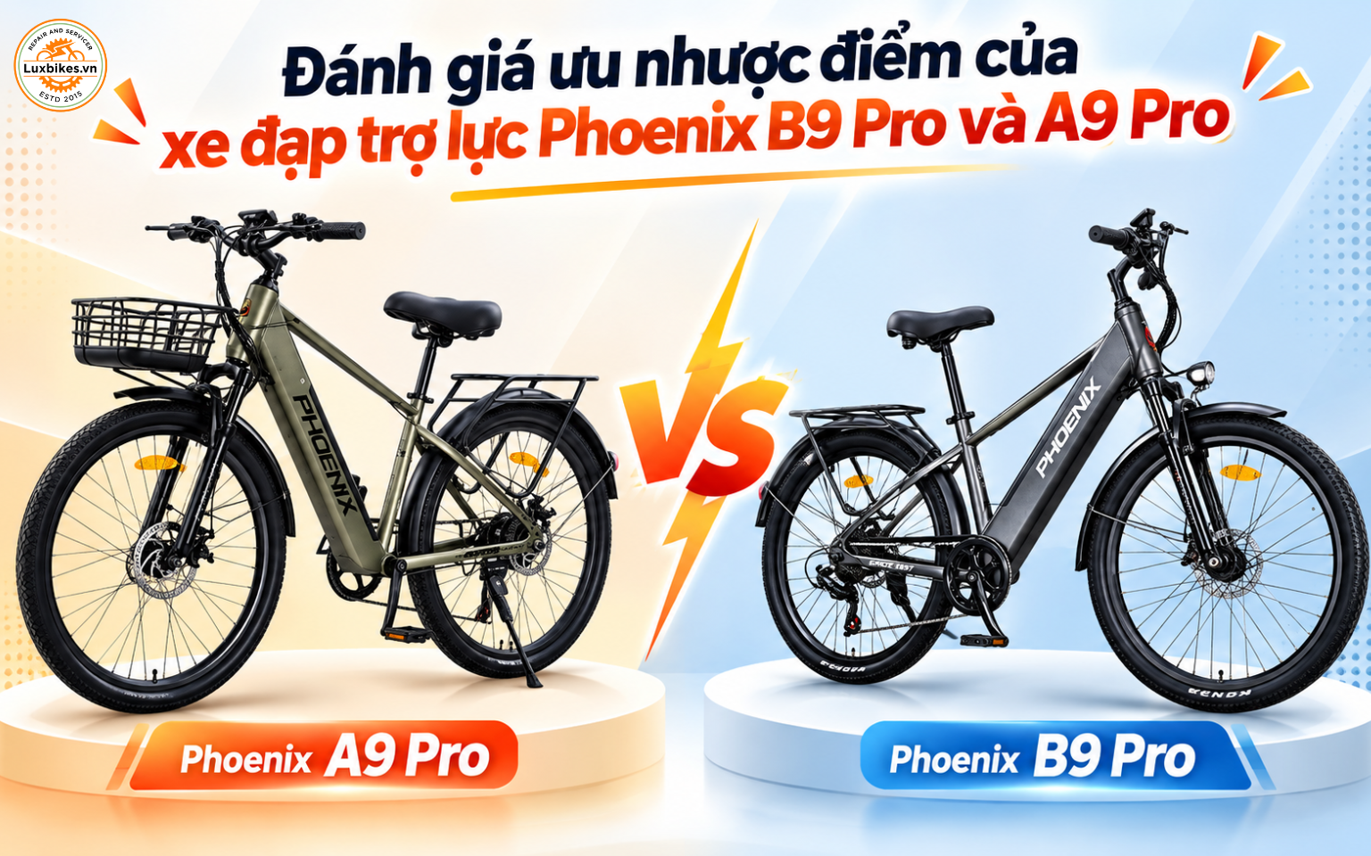 Đánh giá ưu nhược điểm của xe đạp trợ lực Phoenix B9 Pro và A9 Pro