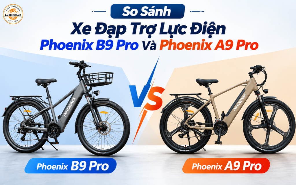 So Sánh Xe Đạp Trợ Lực Điện Phoenix B9 Pro Và Phoenix A9 Pro